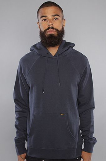 Obey The Trademark Raglan Hoody in Dusty Navy - Lyst