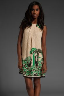 Anna Sui Deco Deer Print Tank Dress - Lyst