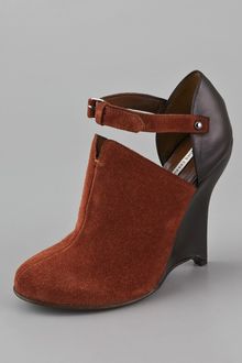 Opening Ceremony Agyness Suede Wedge Booties - Lyst
