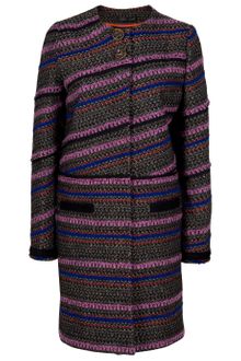 Proenza Schouler Round Neck Tweed Coat - Lyst