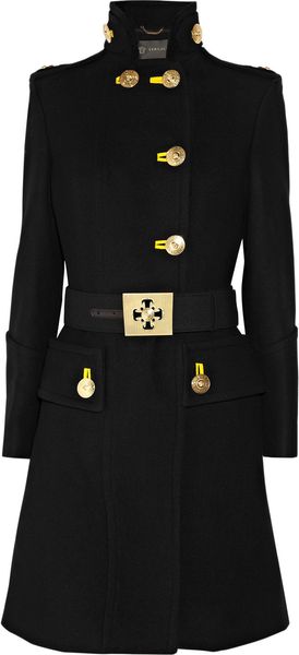 Versace Military Wool Coat - Lyst