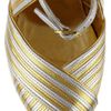 Yves Saint Laurent Maggy Metallic Leather Wedges in Gold - Lyst