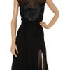 Alberta Ferretti Ribbonembellished Silkchiffon Dress in Black - Lyst