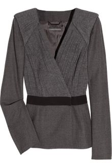 Alberta Ferretti Ruched Jersey and Wool-blend Jacket - Lyst