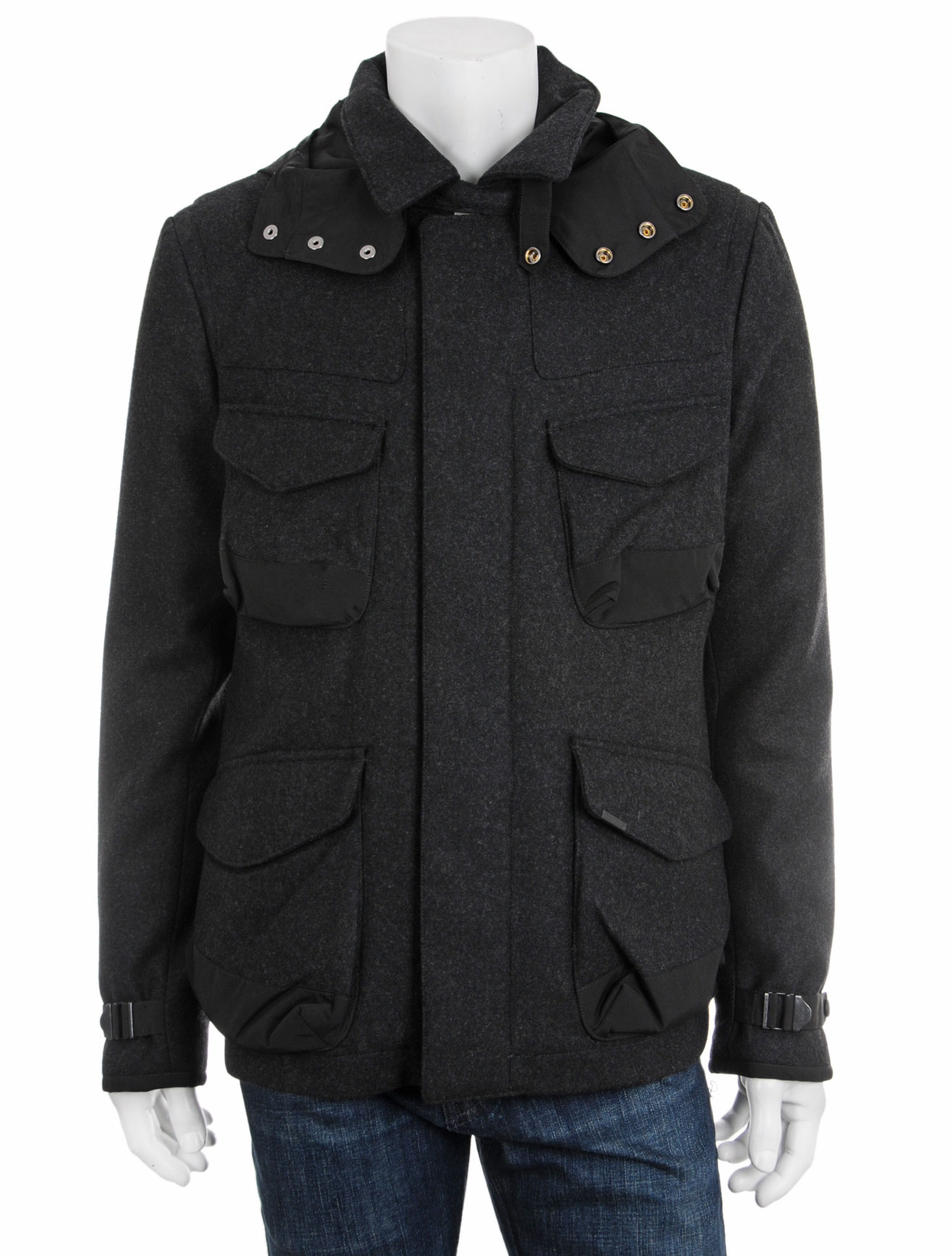 Woolrich Tokito Wool Field Coat In Gray For Men Charcoal Lyst