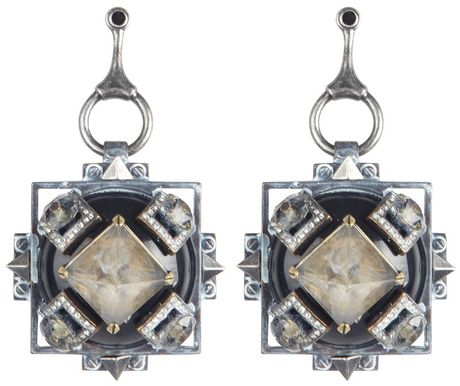 Allsaints Chareau Earring in Black (jet rust) - Lyst