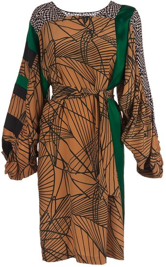 Dries Van Noten Dress with Bell Sleeves - Lyst