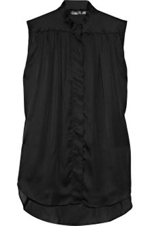 Theyskens' Theory Sleeveless Silk-satin Blouse - Lyst