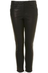 Topshop Faux Leather 7/8ths Trousers