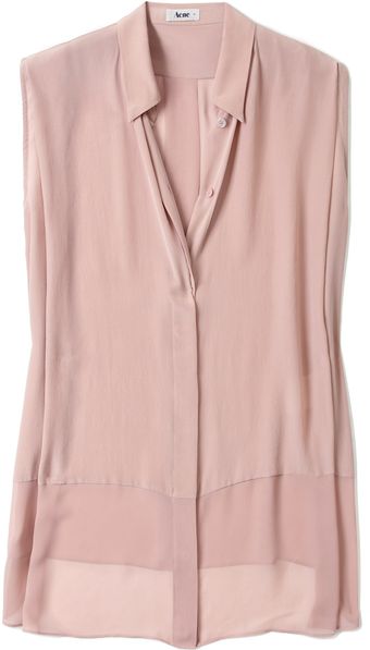 Acne Blushed Pink Paris Sleeveless Blouse - Lyst
