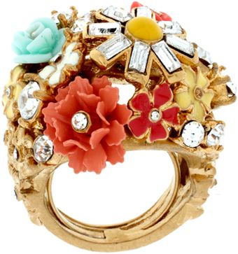 Juicy Couture Floral Cluster Ring - Lyst
