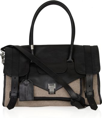 Proenza Schouler Medium Ps1 Travel Leather and Felt Tote - Lyst