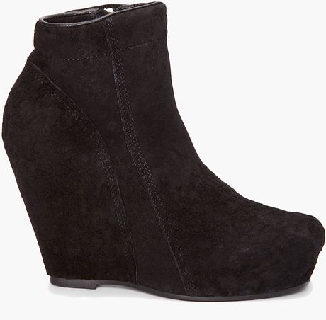 Rick Owens Regular Wedge Boots in Black - Lyst