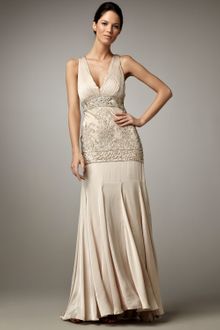 Sue Wong Beaded-Bodice Gown - Lyst