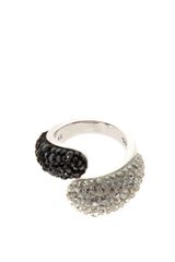 Swarovski Black And Crystal Louise Ring