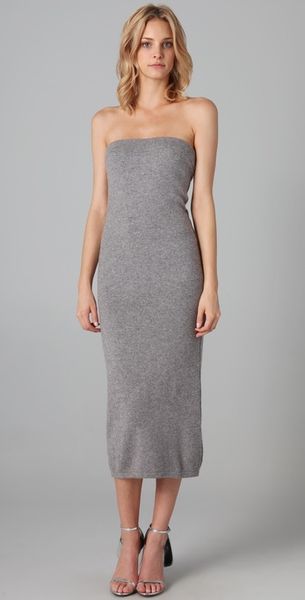 grey tube dress