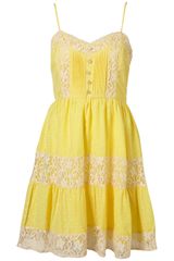 Topshop Lace Trim Dress By Parasol