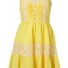 Topshop Lace Trim Dress By Parasol in Yellow - Lyst