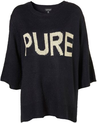 Topshop Knitted Pure Motif Jumper - Lyst