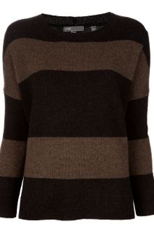 Vince Stripe Boat Neck Sweater - Lyst