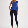 Alice + Olivia Ella Peplum Tee in Blue (cobalt) - Lyst