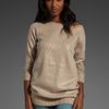 Alice + Olivia Allover Sequin Sweater in Beige (tan) - Lyst