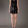 Anna Sui Deco Sequin Dress in Black - Lyst