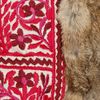 Antik Batik Totem Rabbittrimmed Embroidered Cotton Gilet in Red (taupe) - Lyst