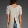 Dolan Tshirt Overlap Back Tee in Beige - Lyst