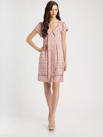 Marc Jacobs Shortsleeved Floral Dress - Lyst