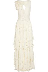 Matthew Williamson Backless Silk-chiffon Gown