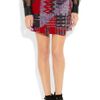 Matthew Williamson Leathertrimmed Knitted Wrap Skirt in Multicolor (multicolored) - Lyst