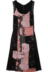 Narciso Rodriguez Patterned Chiffon and Jacquard Dress
