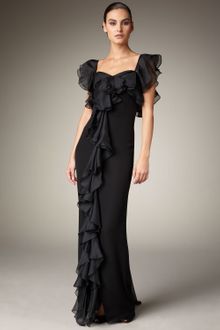 Notte By Marchesa Cascading Ruffle Gown - Lyst