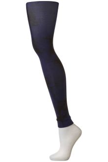 Topshop Blue Tie Dye Footless Tights - Lyst