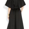 Vionnet Collarless Capesleeved Wool Coat in Black - Lyst