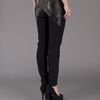 Yigal Azrouel Chain Leather Jean in Black (jet) - Lyst
