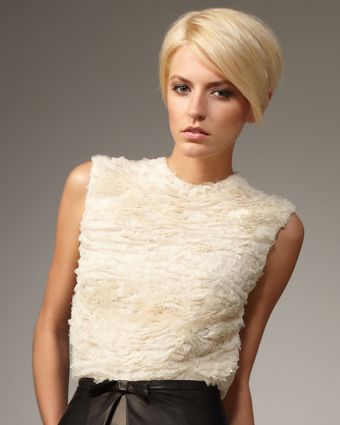 Robert Rodriguez Crinkled Chiffon Top - Lyst
