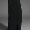 T By Alexander Wang Sandwashed Silk Long Skirt in Gray (black) - Lyst
