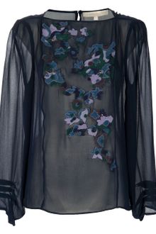 Vanessa Bruno Sheer Appliqué Blouse - Lyst