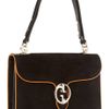 Gucci Leathertrimmed Suede Shoulder Bag in Black - Lyst