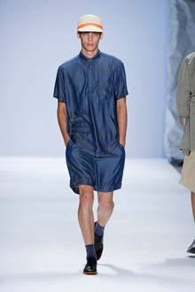 Richard Chai Spring 2012 Blue Unfitted Shorts - Lyst