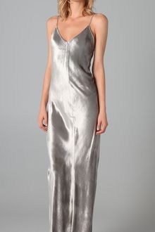 T By Alexander Wang Panne Velvet Cami Long Dress - Lyst