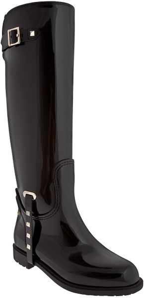 Valentino Rubber Boot in Black - Lyst