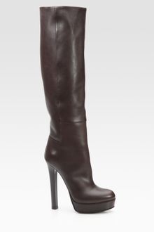 Gucci Alexa Leather Knee-High Platform Boots - Lyst