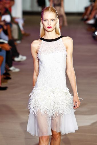 Prabal Gurung Spring 2012 White Frill Dress - Lyst