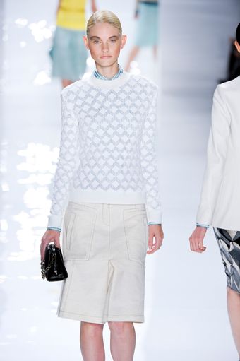 Derek Lam Spring 2012 White Diamond Sweater - Lyst