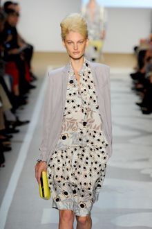 Diane Von Furstenberg Spring 2012 Light Gray Blazer Jacket - Lyst