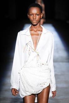 Edun Spring 2012 White Drape Dress - Lyst