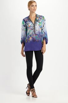 Etro Faded Paisley Silk Blouse - Lyst